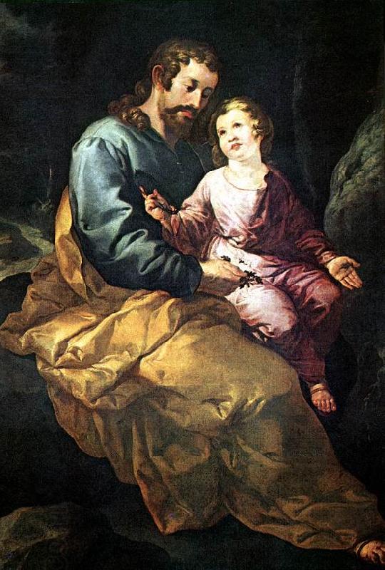 HERRERA, Francisco de, the Elder St Joseph and the Child sr oil painting picture